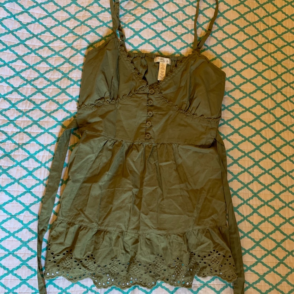 Olive Green Empire Waist Tank
